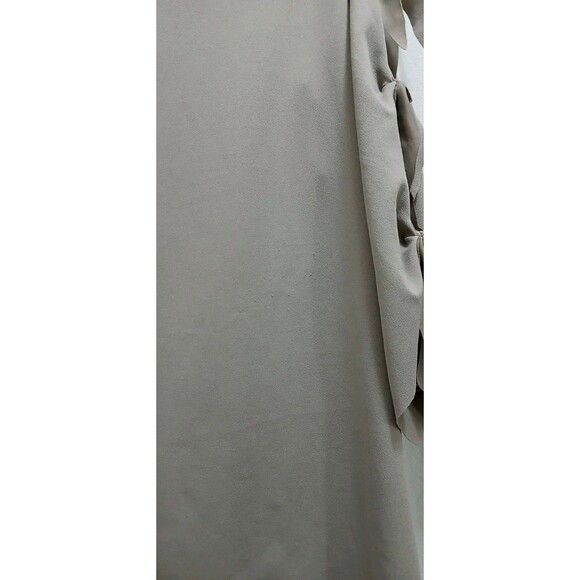 Minimalist Tie Sleeve Blouse Women’s L Du Jour Brown Top Preppy Soft Layers - Picture 9 of 9